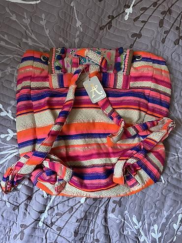 bazar sumkası: Accessorize brendindən boho tərzli rəngarəng bel çantası/ryukzak — 2