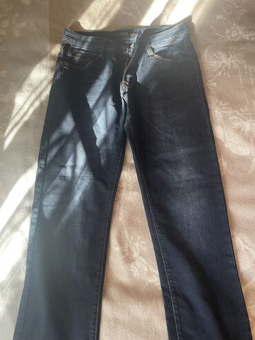 джинсы на высокой посадке: Джинсы M (EU 38), цвет - Серый