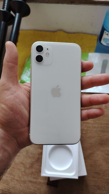 11 ayfon: IPhone 11, 128 ГБ, Белый, Отпечаток пальца, Face ID