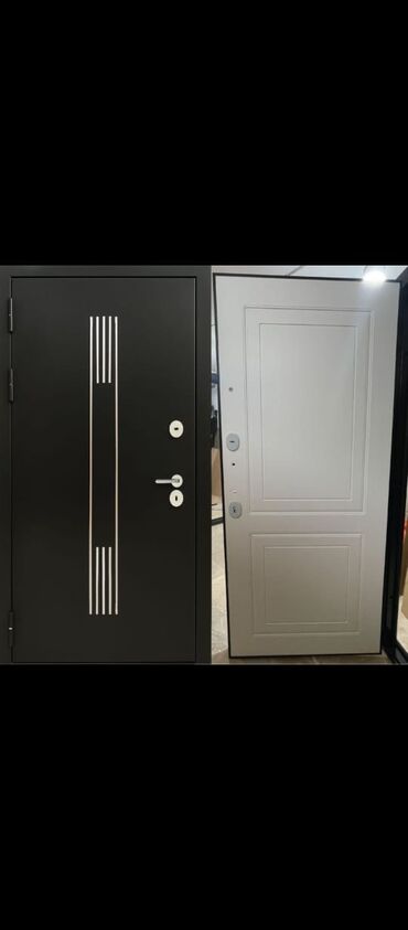 Giriş qapıları: Blok üçün Yeni Giriş qapısı 100x210 sm Çərçivə ilə, Zəmanətli, Ödənişli quraşdırma, Pulsuz çatdırılma — 31