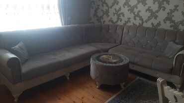 большой стол: İşlənmiş, Künc divan, Qonaq otağı üçün, Açılmayan