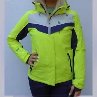 original tech fleece: Ženska sportska jakna za zimu/sneg – neon žuta sa tamnoplavim i — 10