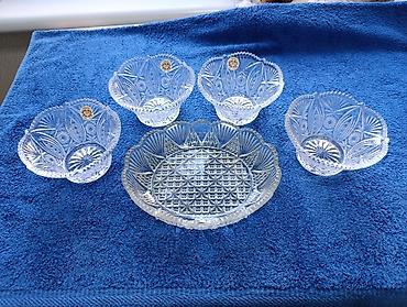 Наборы посуды: Набор столового стекла/хрусталя с гранёной и резной декорировкой — 14