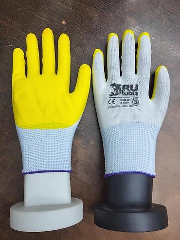iş əlcəkləri: Əlcək Yellow Nitrile RuTools – peşəkar iş əlcəkləri - Material — 1