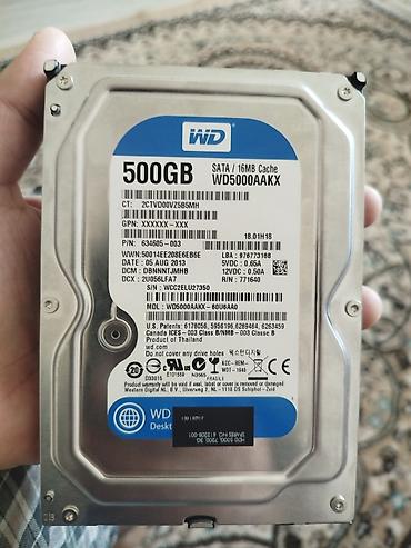 hdd disk 500gb: WD 500GB sərt disk (HDD) - Marka/model: Western Digital WD5000AAKX — 1