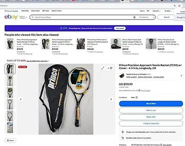 Rekviziti za vežbanje: Prince Precision Approach Titanium teniski reket - Materijal — 19