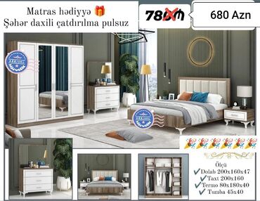 Yataq otağı dəstləri: 2 təknəfərlik çarpayı, Dolab, Komod, Termo, Azərbaycan, Yeni -da lalafo.az — 22 Yataq otağı dəstləri: 2 təknəfərlik çarpayı, Dolab, Komod, Termo, Azərbaycan, Yeni — 22