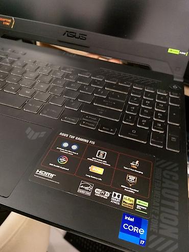 intel i7: ASUS TUF Gaming F15 oyun noutbuku 16/512 SSD - 16/1TB SSD Corə i7 — 2