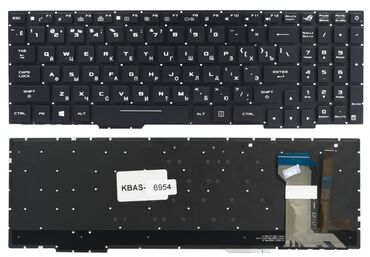 асус ноутбук: Клавиатура Asus GL553VD Арт.3248 черная без рамки с подсветкой FX553VD