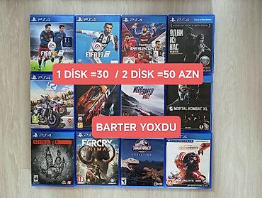 Видеоигры и приставки: 1disk =30az / 2disk =50azn/ Mağaza deyil Qiymətə görə və s. boşuna — 1