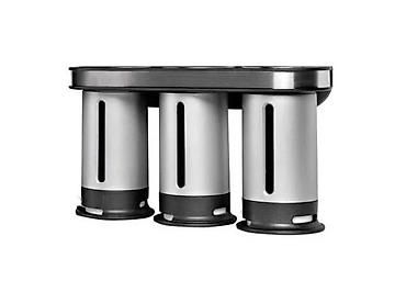 Ostala kuhinjska oprema: Zidni stalak za začine sa 6 dozera - Set sadrži zidni nosač i 6 — 4