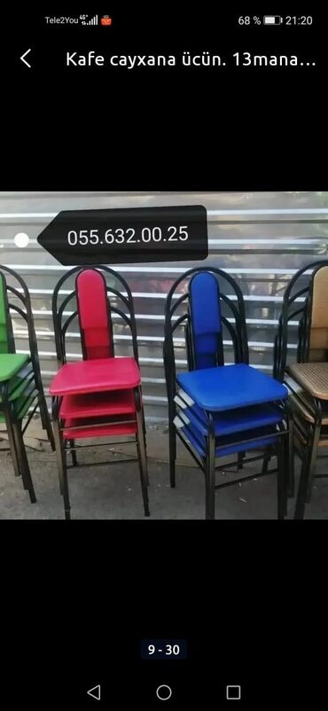 Sifarişlə restoran stulları: Metal, Azərbaycan, Dəri, Pulsuz quraşdırılma, Zəmanətli, Kredit yoxdur — 10