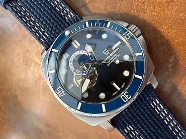 Ručni satovi: PAGANI DESIGN PD-1736 -Plava- Seiko Automatic mehanizam Potpuno nov — 1