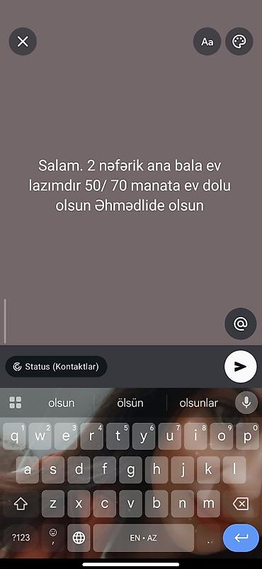 əhmedli: 1 otaqlı — 1