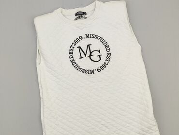 białe t shirty dekolt v: T-shirt, Missguided, M, stan - Dobry