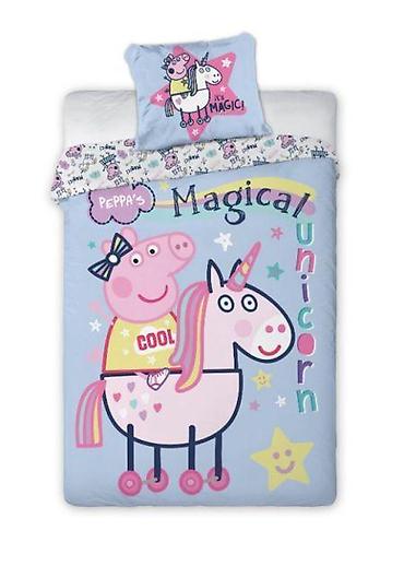dormeo sa greskom: Baloo posteljina za decu – Pepa Prase Magical Unicorn, set 140x200 cm — 1