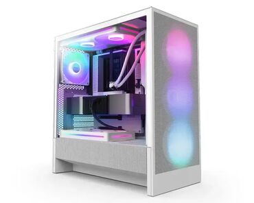 polovni sporeti sa ravnom plocom: NZXT H5 Flow RGB – Gaming kućište (belo) 🖥️ Model: H5 Flow RGB