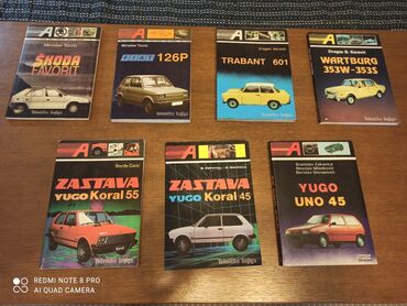 komplet knjiga za prvi razred cena: Autobiblioteka, osam knjiga o automobilima: ŠKODA FAVORIT, FIAT 126P
