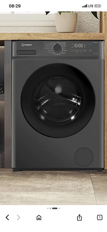 iphone pro max 15: Стиральная машина Indesit, фронтальная загрузка, темно‑серая — 1