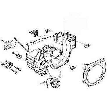 einhell motorne testere cena: Originalni plastični graničnik/poklopac za sajlu čoka (čok polugu) – — 4