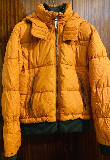 тёплый пуховик до колен: Куртка M (EU 38), цвет - Оранжевый