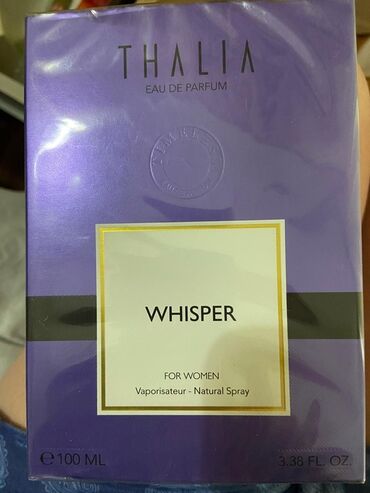Ətriyyat: Thalia brendinə məxsus "Whisper" adlı qadın ətri. Bu eau de parfum 100