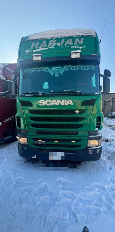 тандем машина: Тягач, Scania, 2012 г., Тентованный