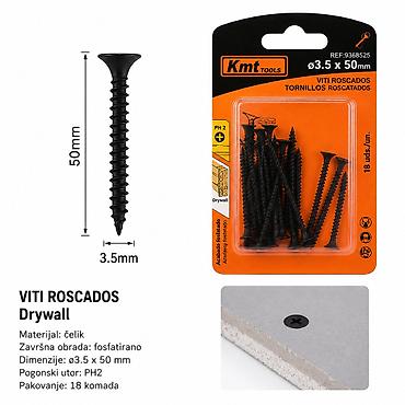 KMT Čelika ekser 9368525 KMT Tools šrafovi za gips-karton (drywall)
