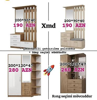 ağ stullar: Dəhliz üçün çoxfunksiyalı şkaf-komod dəstləri - Ölçü: 200×90×40 sm – — 1
