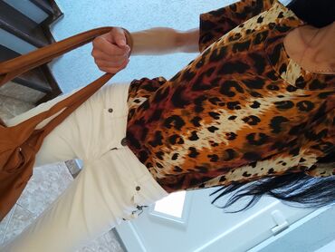 Bluze: Amn, S (EU 36), Leopard, krokodil, zebra, bоја - Braon — 5