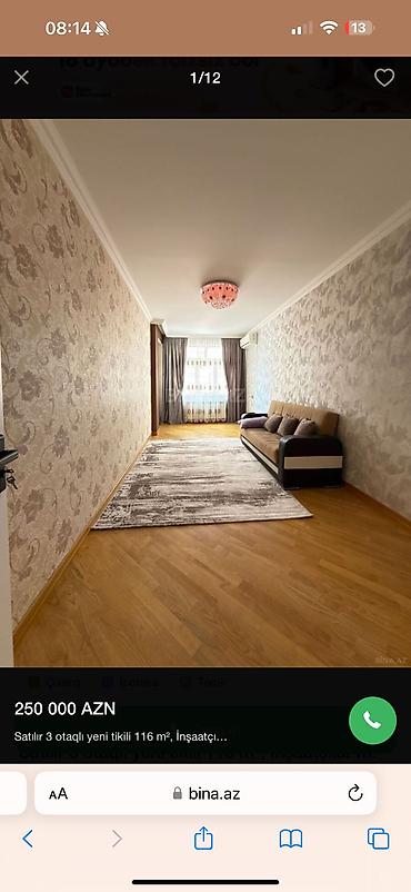 imislidə ev satilir: 3 otaqlı, Yeni tikili, m. İnşaatçılar, 116 kv. m — 1