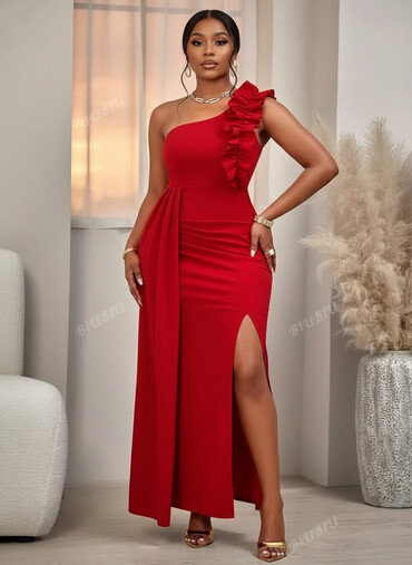 Haljine: One size, bоја - Crvena, Večernji, maturski, Top (bez rukava) — 1