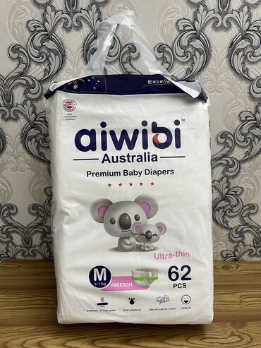 Подгузники: Подгузники детские AIWIBI Premium размер M (6-11 кг) 62 шт Доставка