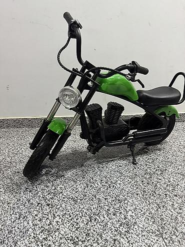 Детские электрокары: Uşaq üçün mini motosiklet – chopper üslubunda - Rəng: yaşıl-qara - — 2