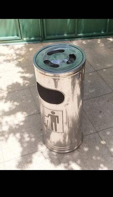 qızıl qabları: Paslanmayan poladdan ictimai zibil qabı - Material: yüksək — 1