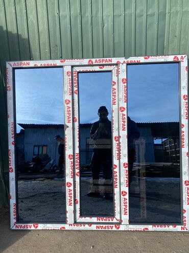 Пластиковые окна на заказ: Пластик терезе жана эшик,витраж жазайбыз.Гарантия 2 жыл,шаар ичи замер — 4