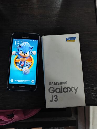 телефон для детей: Samsung Galaxy J3 2017, Б/у, 8 GB, цвет - Черный, 2 SIM