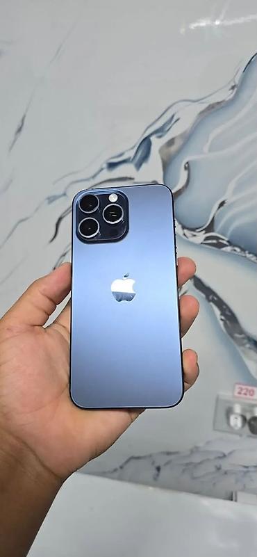 pro max 13: IPhone 15 Pro Max, Б/у, 256 ГБ, Blue Titanium, Чехол, Коробка, Защитное стекло, 90 % — 2