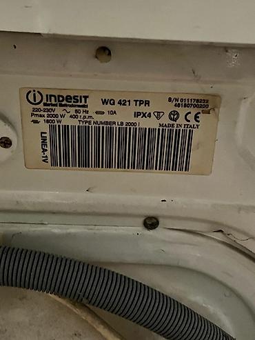 next 2000: Paltaryuyan maşın Indesit, 5 kq, İşlənmiş, Avtomat, Qurutma var, Ünvandan götürmə — 1