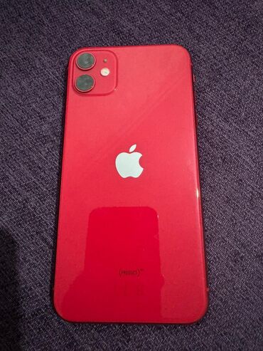 iphone qiymetleri: IPhone 11, 16 GB, Qırmızı, Barmaq izi, Face ID