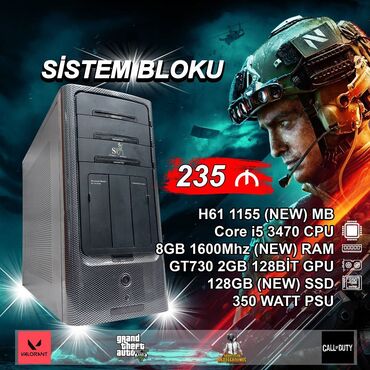 Принтеры: Oyun üçün Kompüter "Super Power DDR3 H61 1155 Core i5 3470” ⭐Tək
