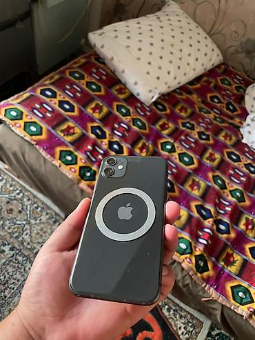 IPhone 11, Б/у, 128 ГБ, Черный, Зарядное устройство, Чехол, Кабель