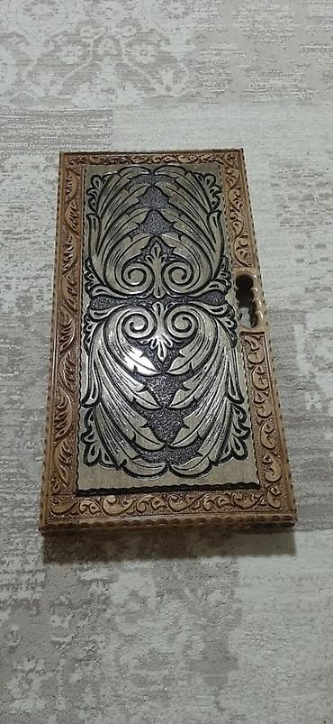 Nərdlər: Taxta oymalı nərd/şahmat/backgammon lövhəsi - Material: tam ağac — 6