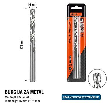 KMT 4341 burgija za metal sa ojačanom ivicom 16 x 175 mm – SKU