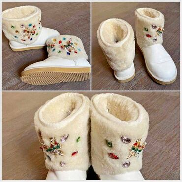 opti women: Обувь - Сапожки WHITE WINTER WOMEN BOOTS для зимы с натуральным