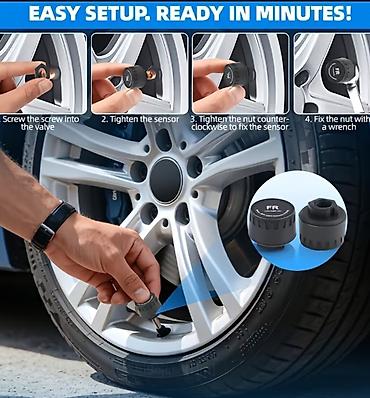 auto kamera: Solarni TPMS – sistem za nadzor pritiska u gumama - Real-time — 3