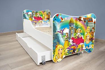 ikea beograd: Dečiji krevet 160x80 cm HAPPY KITTY + fioka PRINCESSES - Dimenzije — 1