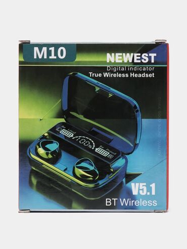 наушники для ноутбука: Беспроводные Bluetooth наушники М10, с powerbank, 2000 мАч Кратко о