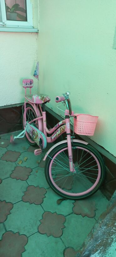 велосипед: Коляска, цвет - Розовый, Б/у