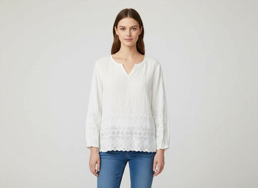 bluzki boho plus size: Bluzka damska, rozmiar S